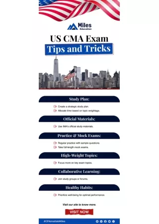 US CMA Exam Tips and Tricks