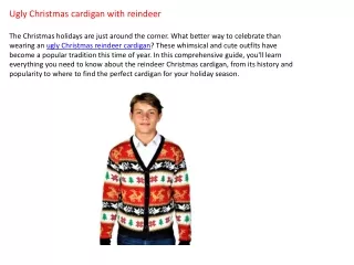 Reindeer Ugly Christmas Cardigan