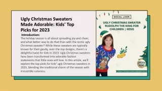 Ugly Christmas Children's Sweaters: A Dash of Festive Fun for Your Little Ones