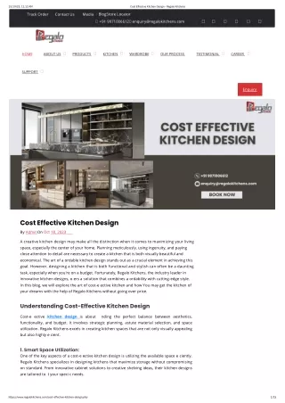 Cost Effective Kitchen Design