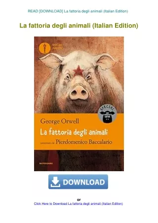 READ [DOWNLOAD] La fattoria degli animali (Italian Edition)