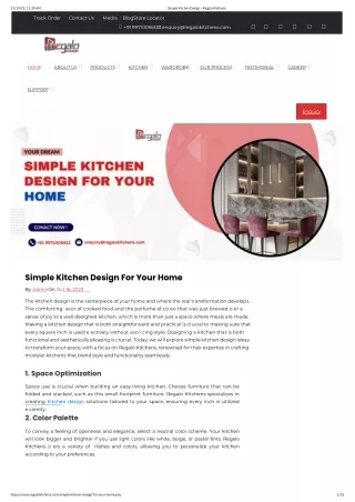 Simple Kitchen Design For Your Home