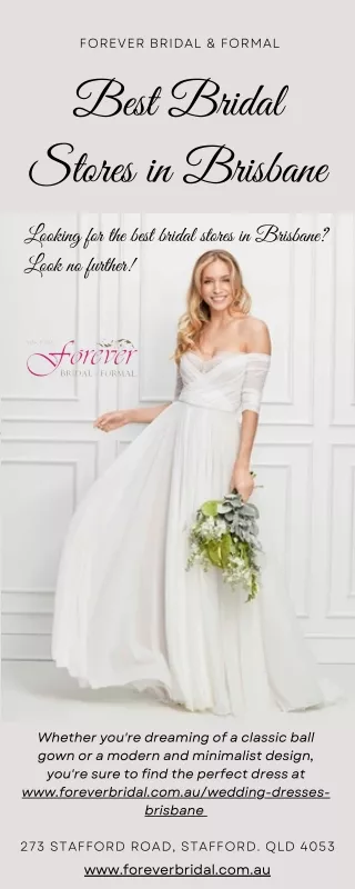 Best Bridal Stores Brisbane - www.foreverbridal.com.au