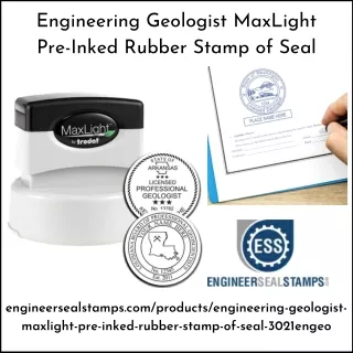 Engineering Geologist MaxLight Pre Inked Rubber Stamp of Seal