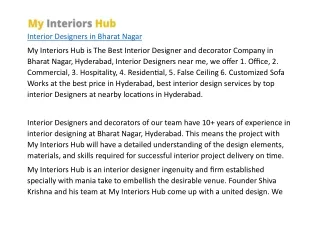 Interior Designers in Bharat Nagar