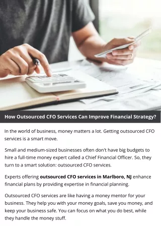 How Outsourced CFO Services Can Improve Financial Strategy?