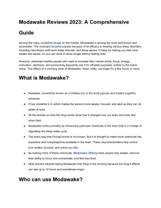 Modawake Reviews 2023 A comprehensive guide