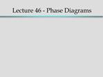 Lecture 46 - Phase Diagrams