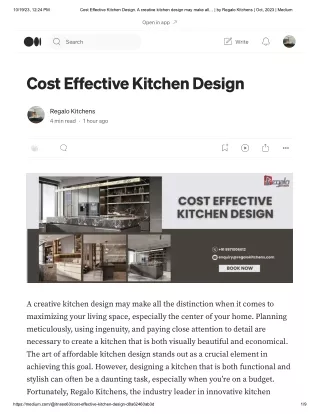 Cost Effective Kitchen Design