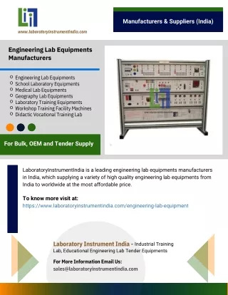 Engineering Lab Equipments Manufacturers