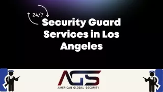 24*7 Security Guard Services in Los Angeles