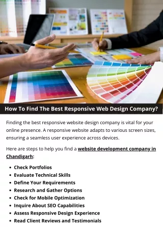 How To Find The Best Responsive Web Design Company?