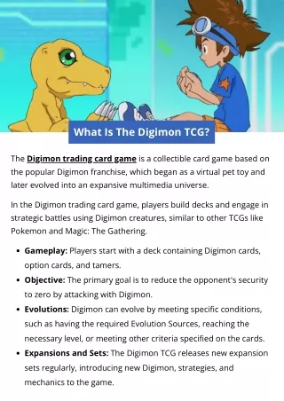 What Is The Digimon TCG?