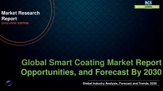 Smart Coating Market Size to Reach US$ 4,103.6 million by 2030