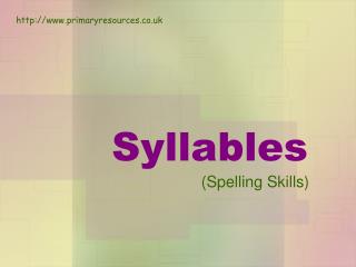 Syllables