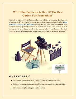 Film Publicity Agency In Mumbai