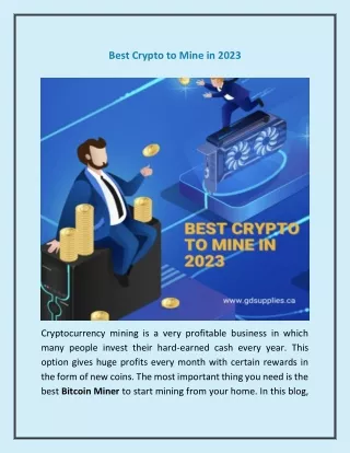 Best Crypto to Mine in 2023