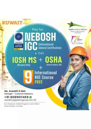 Exploring Newer perspective and crafting the safety leaders with Nebosh course in Kuwait