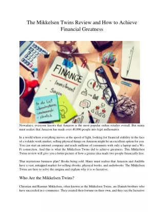 The Mikkelsen Twins Review and How to Achieve Financial Greatness