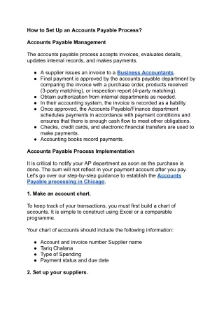 How to Set Up an Accounts Payable Process