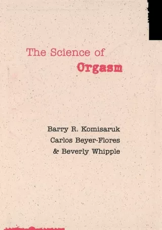 PDF Download The Science of Orgasm read