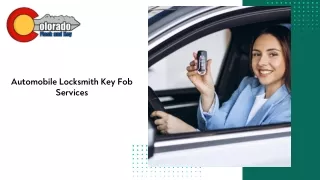 What to Look For In Automobile Locksmith Key Fob Services