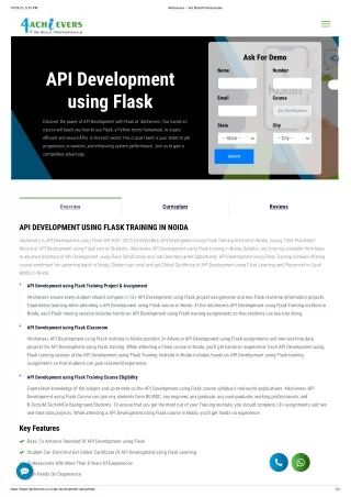 Python API development courses