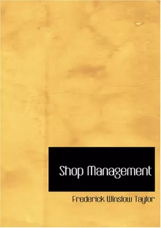 DOWNLOAD/PDF Shop Management