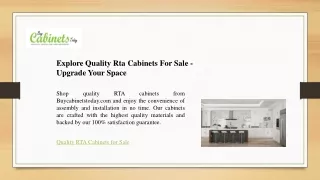 Explore Quality Rta Cabinets For Sale - Upgrade Your Space