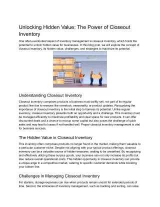 Unlocking Hidden Value_ The Power of Closeout Inventory