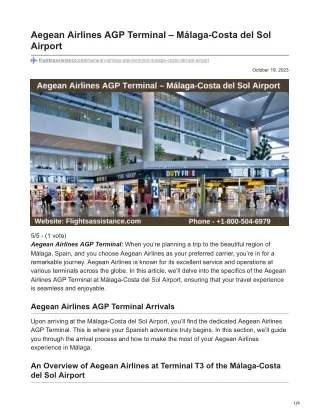 Aegean Airlines AGP Terminal  Málaga-Costa del Sol Airport