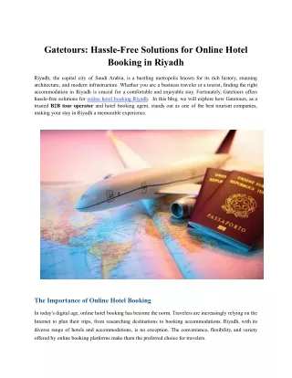 Gatetours_ Hassle-Free Solutions for Online Hotel Booking in Riyadh