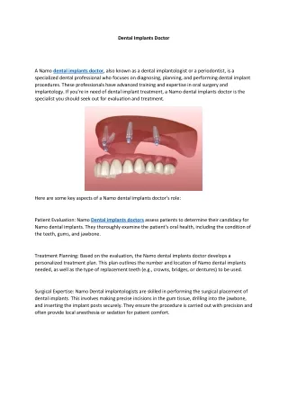 Dental Implants Doctor