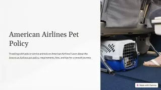 American Airlines Pet Policy   1-888-875-0388