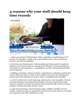 4 reasons why your staff should keep time records