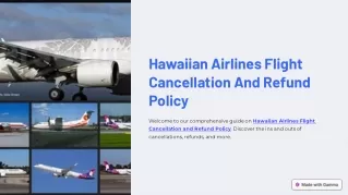 Hawaiian Airlines Cancellation And Refund Policy