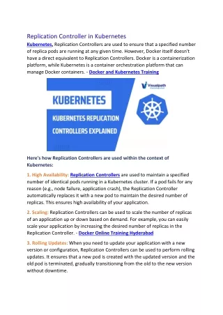 Docker and Kubernetes Training | Kubernetes Online Training