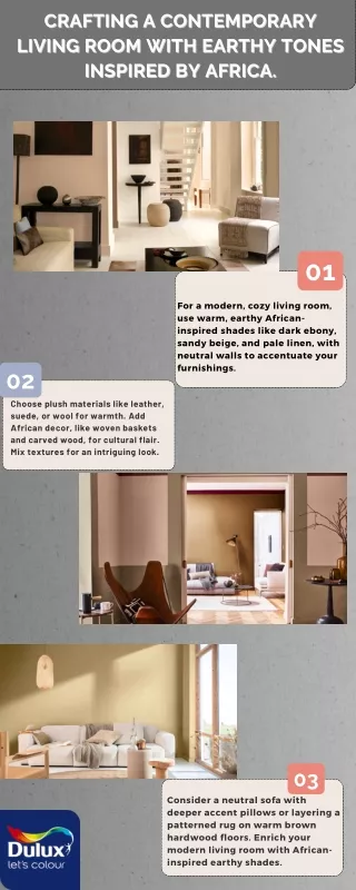 Creating a modern living area with earthy tones