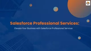 Elevate Your Business with Salesforce Professional Services