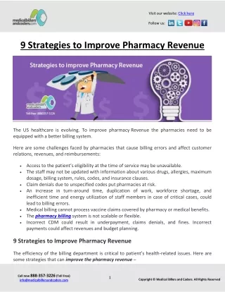 9 Strategies to Improve Pharmacy Revenue