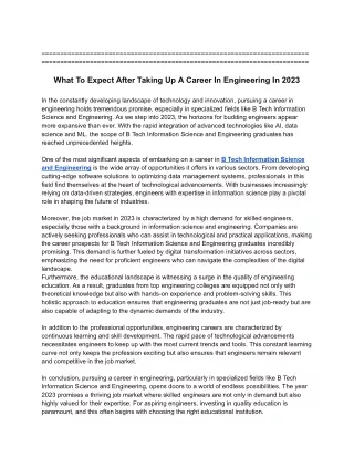 What to expect after taking up a career in engineering 2023