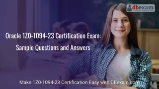 Oracle 1Z0-1094-23 Certification Exam: Sample Questions and Answers