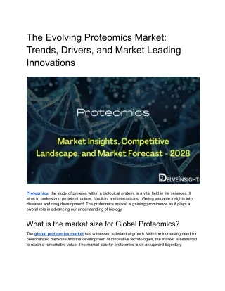 Proteomics Market