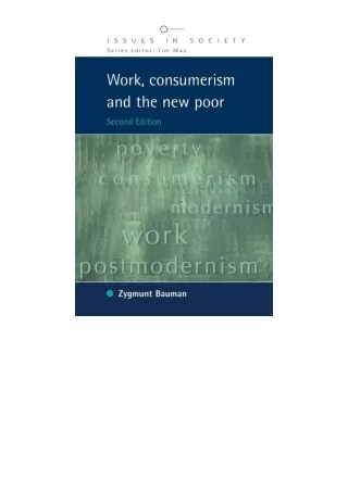 Download PDF Work Consumerism And The New Poor Issues In Society full