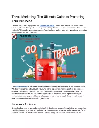 Travel Marketing