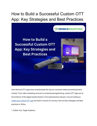 How to Build a Successful Custom OTT App_ Key Strategies and Best Practices