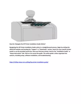 How Do I Navigate the HP Printer Installation Guide Online