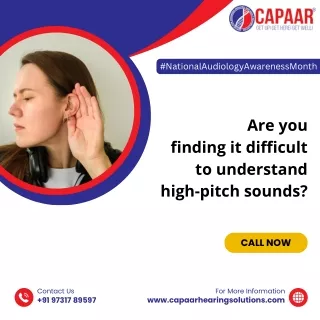 Difficulty to understand high-pitch sounds | CAPAAR Hearing Solutions Bangalore