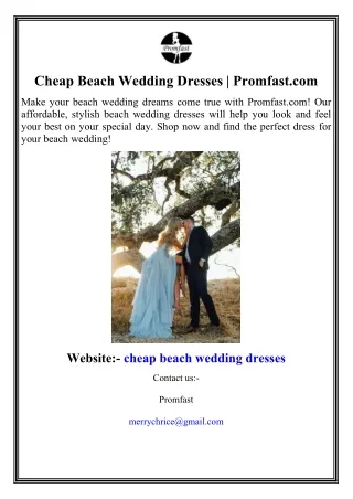 Cheap Beach Wedding Dresses  Promfast.com