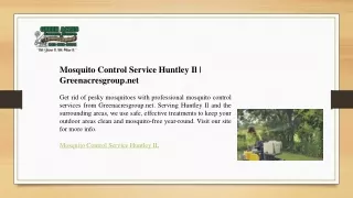 Mosquito Control Service Huntley Il  Greenacresgroup.net